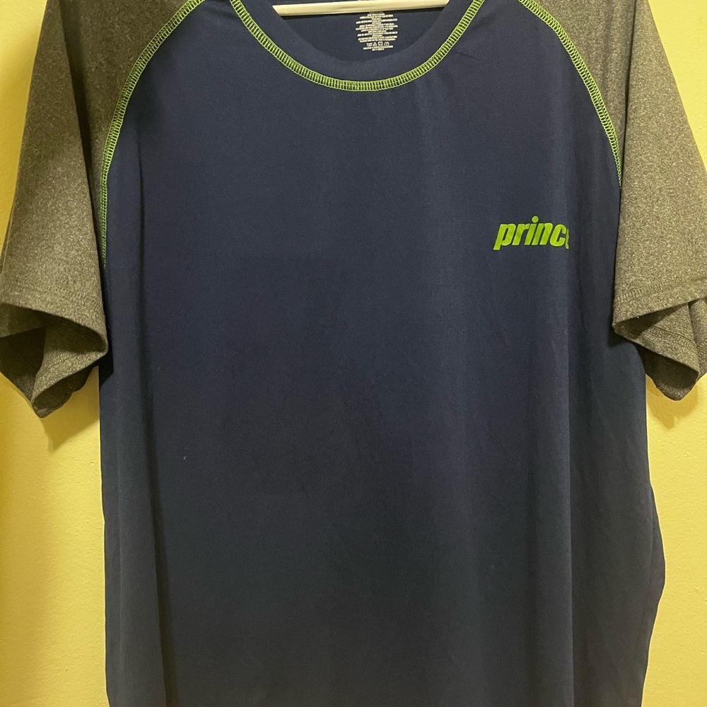Prince Men's Navy and Charcoal Tee